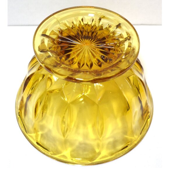 Vintage Anchor Hocking Amber Glass Footed Candy Dish With Lid - Picture 3 of 4